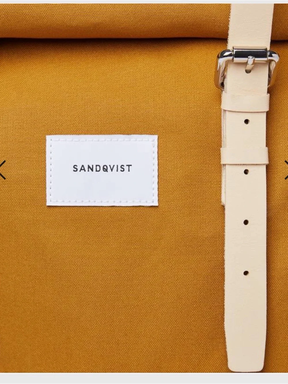 Sandqvist Yellow Rolltop Backpack - Dante Organic